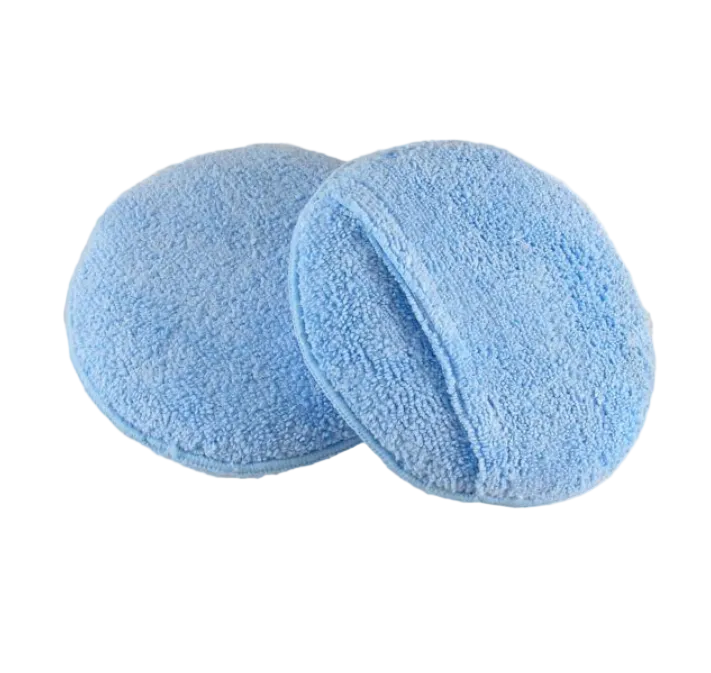 ROUND MICROFIBER POCKET WAX APPLICATOR 5"X5"