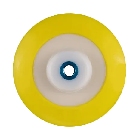 6 INCH YELLOW HOOK AND LOOP BACKING PLATE