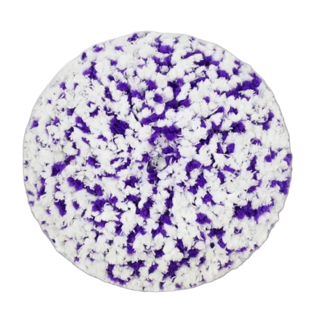 7.5 INCH WHITE AND PURPLE MICROFIBER PAD